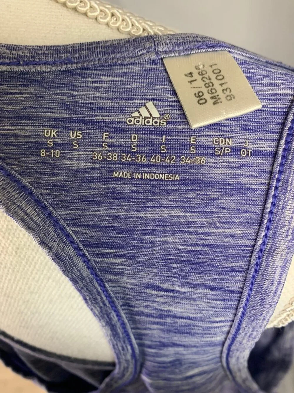 Adidas Sleeveless Purple heather Tank Top Size S
